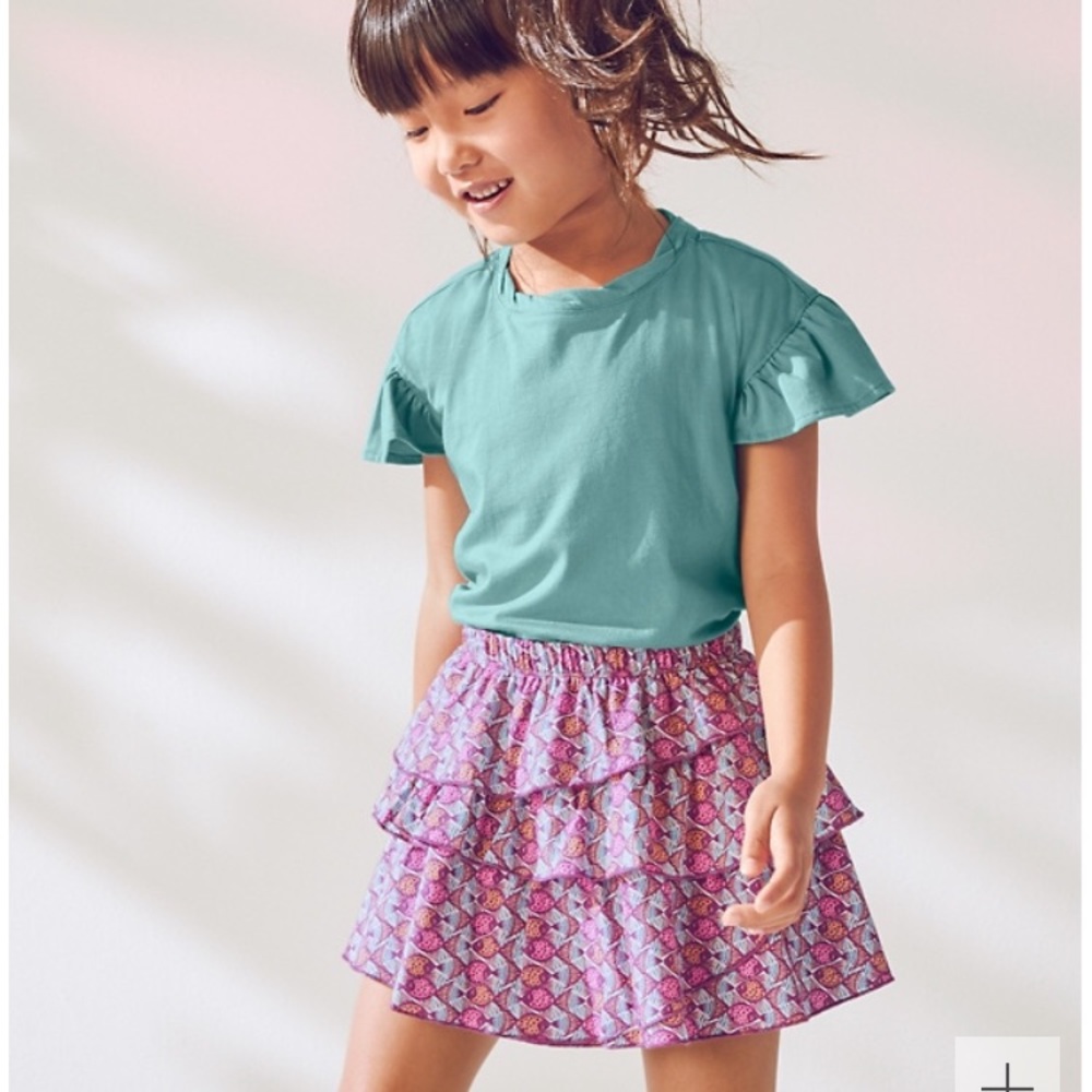 Garnet Hill Kids l Purple Tiered Fish Skort